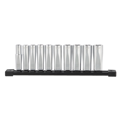 3/8" Drive Metric Deep Chrome Sockets - 10 pc