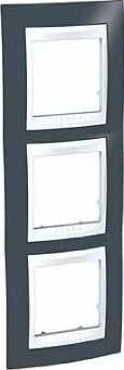 SCHN UNICA PLUS RÁMEČEK 3-NÁSOB SVIS SLATE/POLAR MGU6.006V.877