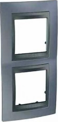 SCHN UNICA TOP RÁMEČEK 2-NÁSOB SVIS METAL GREY/GRAFIT SV MGU66.004V.297