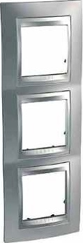 SCHN UNICA TOP RÁMEČEK 3-NÁSOB SVIS CROMO MAT/ALU MGU66.006V.038