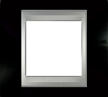SCHN UNICA TOP RÁMEČEK 1-NÁSOB RHODIUM BLACK/ALU MGU66.002.093