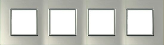 SCHN UNICA QUADRO RÁMEČEK 4-NÁSOB SILVER MGU6.708.55