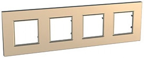 SCHN UNICA QUADRO RÁMEČEK 4-NÁSOB COPPER MGU6.708.56