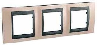 SCHN UNICA TOP RÁMEČEK 3-NÁSOB VOD ONYX COPPER/GRAFIT MGU66.006.296