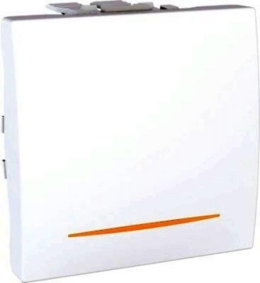 SCHN UNICA SPÍNAČ Ř.1SS 10A 2MOD BEZŠROUB LED SIG KONTROLKA POLAR MGU3.201.18S