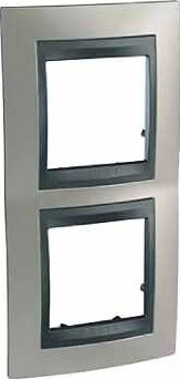SCHN UNICA TOP RÁMEČEK 2-NÁSOB SVIS NICKEL/GRAFIT MGU66.004V.239