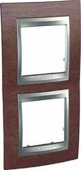 SCHN UNICA TOP RÁMEČEK 2-NÁSOB SVIS TABACO/ALU MGU66.004V.0M4