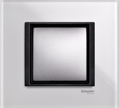 SCHN UNICA CLASS RÁMEČEK 1-NÁSOB WHITE GLASS MGU68.002.7C2