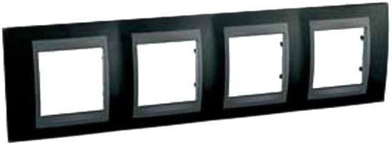 SCHN UNICA TOP RÁMEČEK 4-NÁSOB VOD RHODIUM BLACK/GRAFIT MGU66.008.293