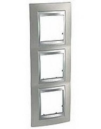 SCHN UNICA TOP RÁMEČEK 3-NÁSOB SVIS NICKEL/ALU MGU66.006V.039
