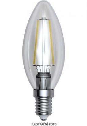 PHIL SKY LED ZDROJ C37CSX-1406C, 540LM 2700K 6W E14 SVÍČKA ČIRÁ