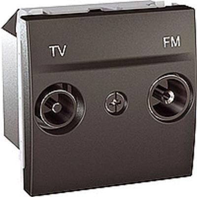 SCHN UNICA TOP ZÁSUVKA TV+R 2MOD PRŮCH GRAFIT MGU3.453.12