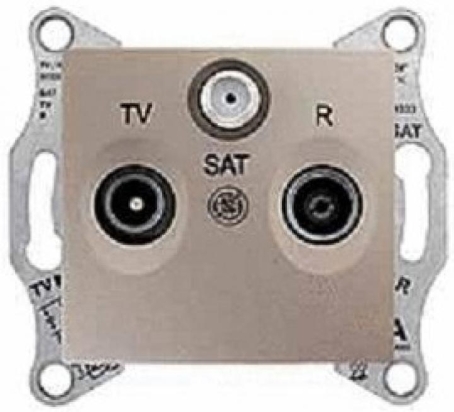 SCHN SEDNA ZÁSUVKA TV+R+SAT KONC 1DB TITAN SDN3501368