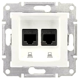 SCHN SEDNA ZÁSUVKA DAT 2XRJ45 CAT.6 UTP POLAR SDN4800121