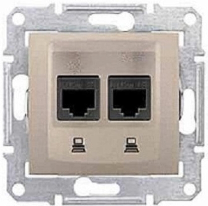 SCHN SEDNA ZÁSUVKA DAT 2XRJ45 CAT.5E UTP TITAN SDN4400168