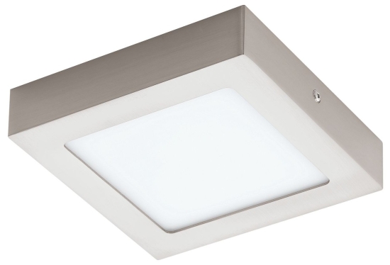 EGLO SVÍTIDLO 94524 FUEVA 1 LED 10,95W PŘISAZENÉ ČTVERCOVÉ 170X170MM 1200LM 3000K NIKL 