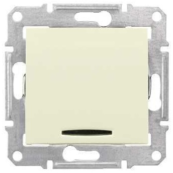 SCHN SEDNA SPÍNAČ Ř.1S 10A BEZŠROUB BEIGE (MIN OBJ 10KS) SDN0400347