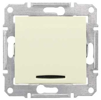 SCHN SEDNA SPÍNAČ Ř.2SS 16A BEZŠROUB SIG. BEIGE SDN0201247