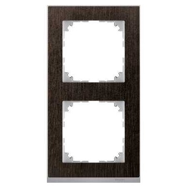 SCHN MERTEN M-PURE DECOR RÁMEČEK 2-NÁSOB WENGE/ALUMINIUM MTN4020-3671