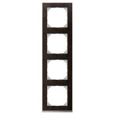 SCHN MERTEN M-PURE DECOR RÁMEČEK 4-NÁSOB WENGE/ALUMINIUM MTN4040-3671