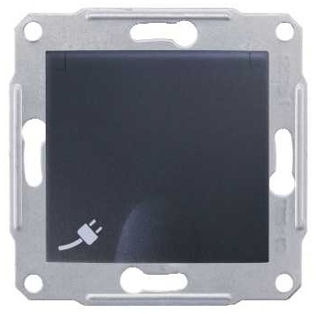 SCHN SEDNA ZÁSUVKA 16A CLONKY IP44 GRAPHITE SDN2800370