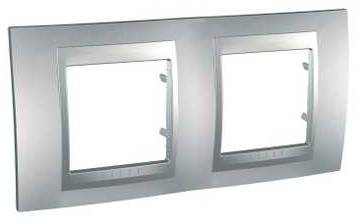 SCHN UNICA TOP RÁMEČEK 2-NÁSOB ALUMINIUM MGU6.004.30