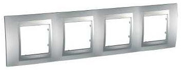 SCHN UNICA TOP RÁMEČEK 4-NÁSOB ALUMINIUM MGU6.008.30