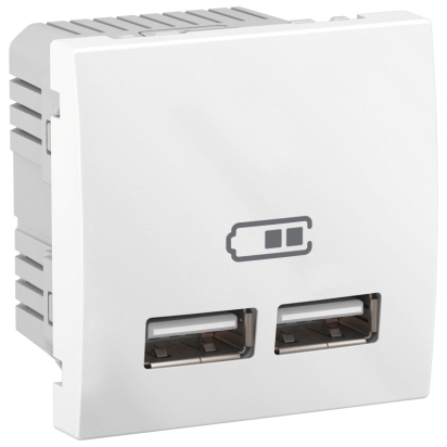 SCHN UNICA ZÁSUVKA NABÍJECÍ USB 2.1A 2MOD 100-240VAC/5VDC 1A POLAR MGU3.418.18