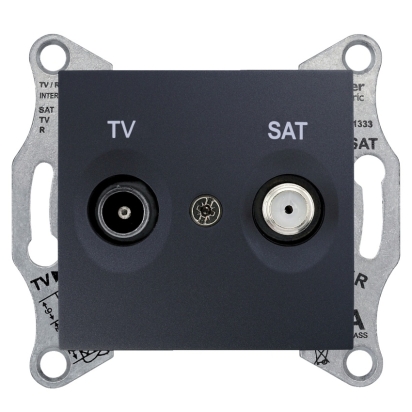 SCHN SEDNA ZÁSUVKA TV+SAT KONC 1DB GRAPHITE SDN3401670