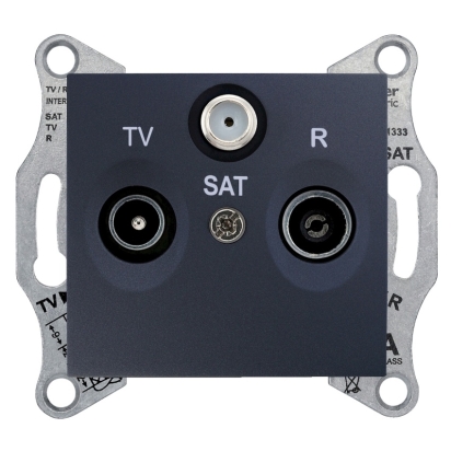 SCHN SEDNA ZÁSUVKA TV+R+SAT KONC 1DB GRAPHITE SDN3501370