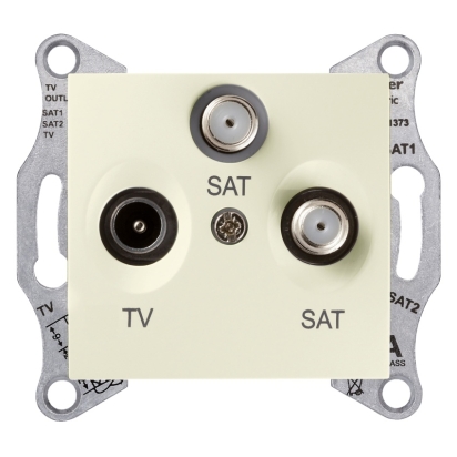 SCHN SEDNA ZÁSUVKA TV+SAT+SAT KONC. 1DB, BEIGE SDN3502147