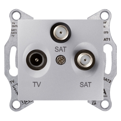 SCHN SEDNA ZÁSUVKA TV+SAT+SAT KONC 1DB ALU SDN3502160