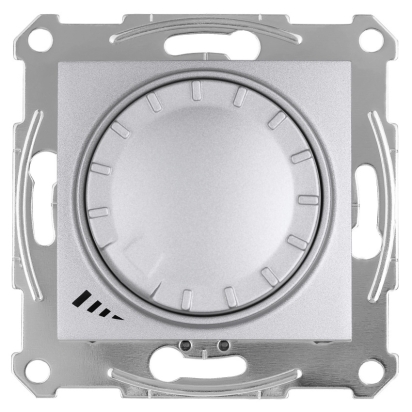 SCHN SEDNA STMÍVAČ OTOČNÝ UNIVERZÁLNI PRO LED ZDROJE 230V ALU SDN2201260