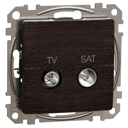 SCHN SEDNA ELEMENTS ZÁSUVKA TV SAT KONCOVÁ 4DB, WENGE SDD181471S