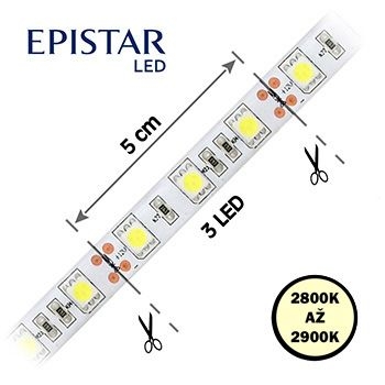 FK LED PÁSEK 4730931-60 60LED/M 5050 IP20 TEPLÉ BÍLÁ - 5M