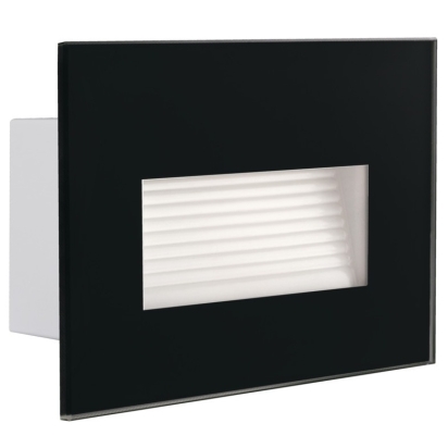 KAN SVÍTIDLO LED GLASI P WW-B 3W 3000K 130LM IP44 VEST. ČERNÁ HLIN. SLITINA 33691
