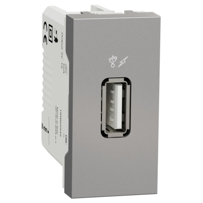 SCHN UNICA N KONEKTOR NABÍJECÍ USB 2.0 1M ALUMINIUM NU342830