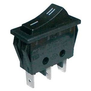 TIPA PŘEPÍNAČ KOLÉBKOVÝ 2POL./3PIN ON-ON 250V/15A ČERNÝ, 02620039
