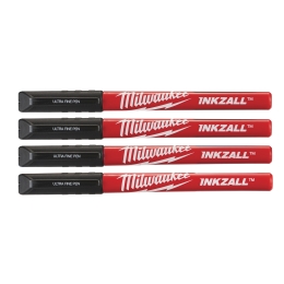 Inkzall Fine Tip Black Pens - 4 pcs