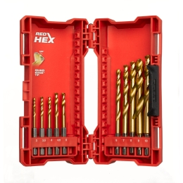 Shockwave HSS-G TiN Red Hex - 10 pc Set