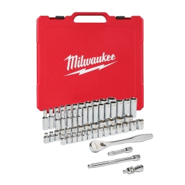 3/8 Drive 56 pc Ratchet + Socket Set SAE + Metric