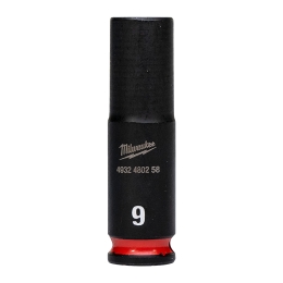9 mm 1/4" impact socket deep - 1 pc