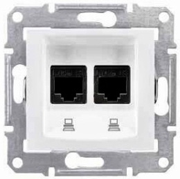 SCHN SEDNA ZÁSUVKA DAT 2XRJ45 CAT.5E UTP POLAR SDN4400121