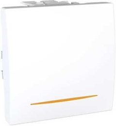 SCHN UNICA SPÍNAČ Ř.6SS 10A 2MOD BEZŠROUB LED SIG KONTROLKA POLAR MGU3.203.18S