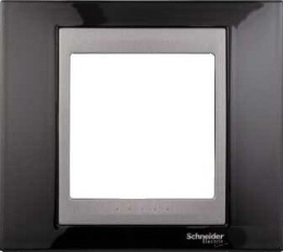 SCHN UNICA TOP RÁMEČEK 1-NÁSOB RHODIUM BLACK/GRAFIT MGU66.002.293