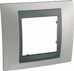 SCHN UNICA TOP RÁMEČEK 1-NÁSOB NICKEL/GRAFIT MGU66.002.239