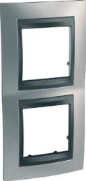 SCHN UNICA TOP RÁMEČEK 2-NÁSOB SVIS CROMO MAT/GRAFIT 2-NÁSOB MGU66.004V.238