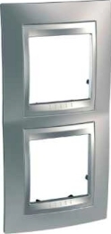 SCHN UNICA TOP RÁMEČEK 2-NÁSOB SVIS CROMO MAT/ALU MGU66.004V.038