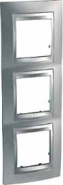 SCHN UNICA TOP RÁMEČEK 3-NÁSOB SVIS CROMO MAT/ALU MGU66.006V.038