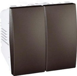 SCHN UNICA TOP SPÍNAČ Ř.5 10A 2MOD BEZŠROUB GRAFIT MGU3.211.12